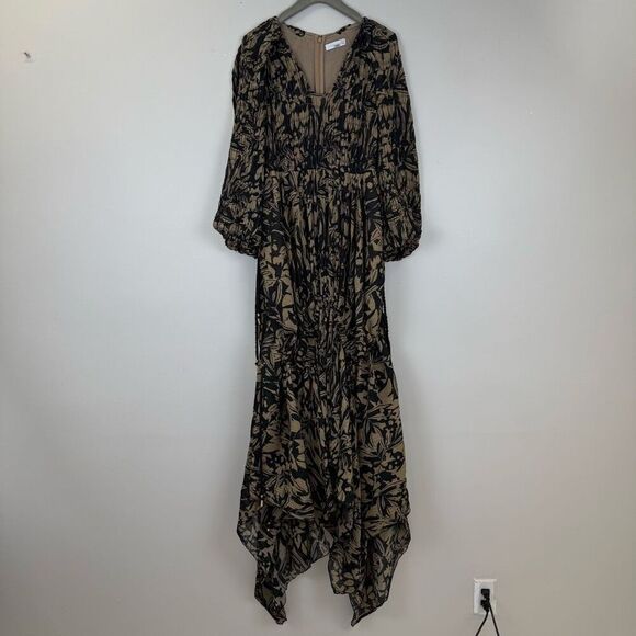 JONATHAN SIMKHAI Tiff Multimedia Chiffon Dress 💚 - Picture 5 of 13